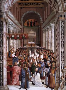 siena - Aeneas Piccolomini Crowned as Pope