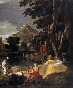 Landscape with Orpheus and Euridice (detail)