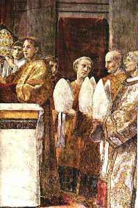 il giuramento di papa Leone III ( vista a destra )