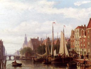 Johannes frederik a busy day on the canal
