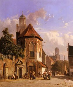 Everson adrianus view of a dutch street