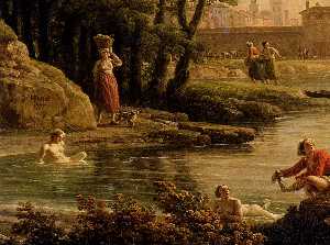 Landscape With Bathers detail
