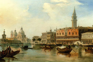 El bacino Venecia con el Dogana El saludo y el Dogos Palacio