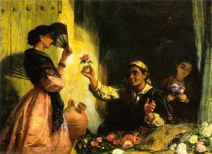 Ein spanischer Blumenverkäufer