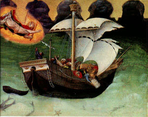 Quaratesi altarpiece storm tossed ship