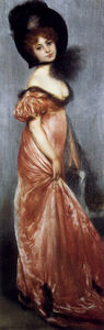 Young girl in a pink dress