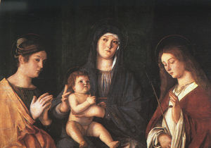 the virgin and child with two saints, prado