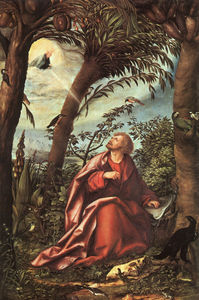Burgkmaier San Giovanni a Patmos, pannello di pino, Pinakothek