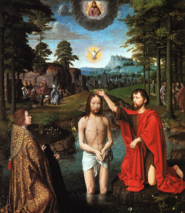 The Triptych of Jean Des Trompes - central panel dep