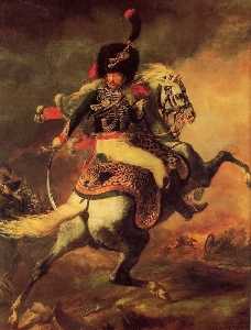 An Officer of the Imperial Horse Guards Charging,