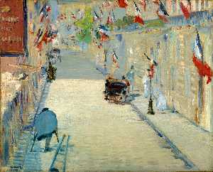 Rue Mosnier with Flags, J. Paul Getty Museum, Ma