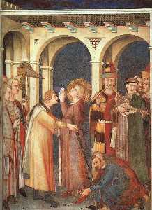 St. Martin is Knighted, approx. 1321, fresco, Lower