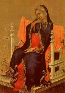 die jungfrau von dem ankündigung , nach 1339 , panel pa