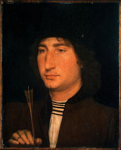 Portrait of a man with an arrow, c. ngw