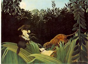 Scout Attacked by a Tiger (Eclaireur attaque par