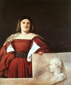 Portrait of a woman called la schiavona,