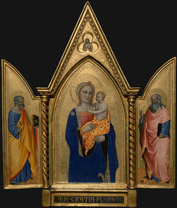 мадонна с младенцем с Святой Питер и Святой Джон evange