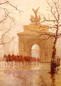 Hyde park corner, with household cavalry