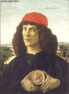 Portrait d un personnage inconnu avec la Médaille de Cosme