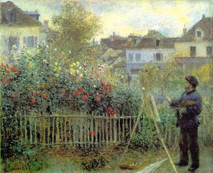 Renoir la pintura en su jardín