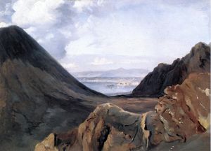 vista de Nápoles desde `vesuvius`