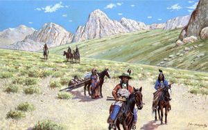 Mountain Desert Trail (also known as Indian Scouts with Travois)-