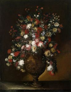 Life of Flowers in a Gilded Vase