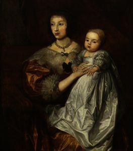 Queen Henrietta Maria, and Her Son Charles, Prince of Wales, Later Charles II