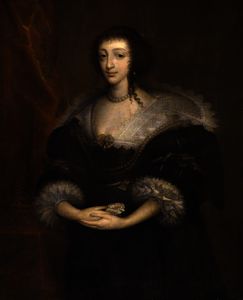 La reina Enriqueta María CONSORTE  bastante  Carlos I