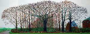 Bigger Trees Near Warter Or Peinture Sur Le Motif Pour Le Nouvel Age Post-Photographique