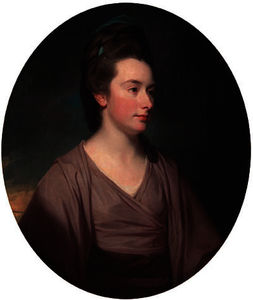 Portrait of elizabeth, viscountess melbourne, half-length, in a mauve dress