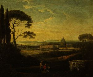 Une vue lointaine de st Peter's , Rome