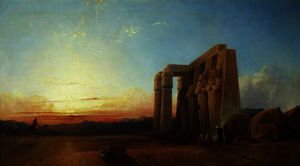 The Ramesseum at Thebes, Sunset