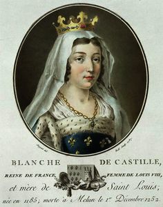 Portrait of Blanche de Castille engraved