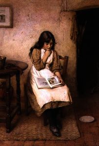 A girl reading