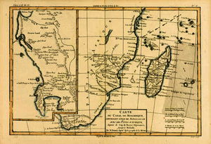 África del Sur, del 'atlas de Toutes les Partes connúa du Globe Terrestre' por Guillaume Raynal