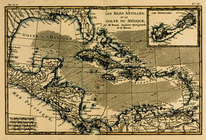 Las Antillas y el Golfo de México, del 'atlas de Toutes les Partes connúa du Globe Terrestre