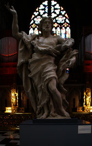 Belgium), Saint Paul's Cathedral, John the Baptist (wood) by Jean Del Cour