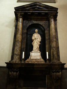Smf , statua 在 nicchione 01 giosuè ( ritratto 迪 中意 布拉乔利尼 ) 通过 贝尔纳 ciuffagni , 多纳泰罗 ( 头 ) 和纳尼 迪 巴托罗