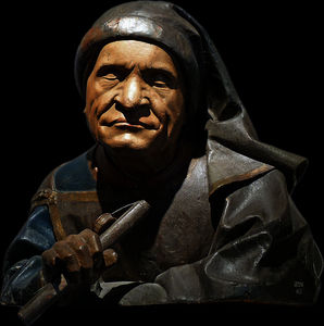 Nicolas de Haguenau-Buste d'homme accoudé 1 - Musée de l'Œuvre Notre-Dame