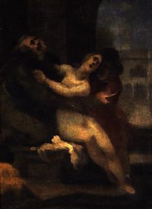 Susanna being attacked by two Elders