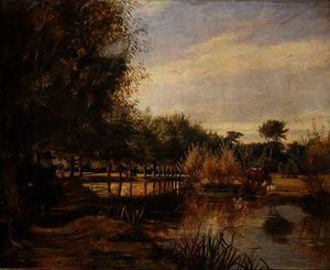 Isaak Walton Fishing, A Summer's Day on the Banks of the River Colne