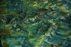 Italian landscape, detail from the 'Galleria delle