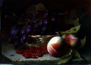 A still life of red currants