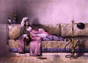 donna egiziana in un harem al cairo