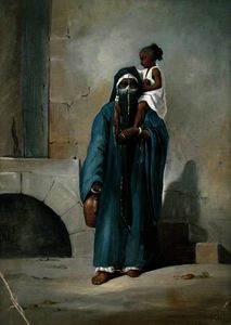 Veiled egyptian woman