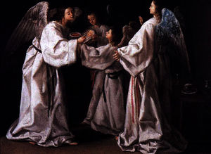 San Ramón Nonato alimentado por los ángeles