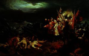 路易 XV 参观  的  领域 的 战斗 在 丰特努瓦