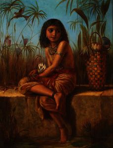 An egyptian flower girl