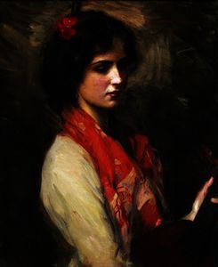 Young Woman with Mandolin